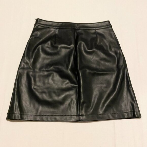 Noisy May Vegan Faux Leather Miniskirt Zip Closure Womens Size Small - Picture 12 of 16
